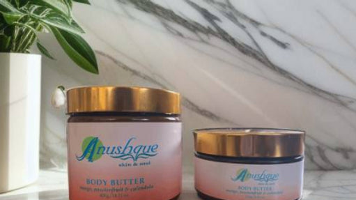 Body Butter; Extremely nourishing body butter, a rich source of antioxidants, vitamins & minerals to help brighten skin, reduce age spots and prevent stretch marks