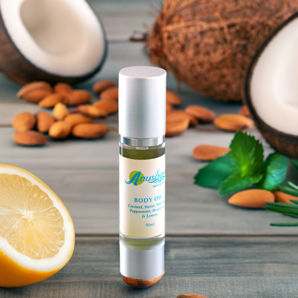 Body Oil; For a brighter complexion, fading of blemishes, softer skin and effective lymphatic drainage