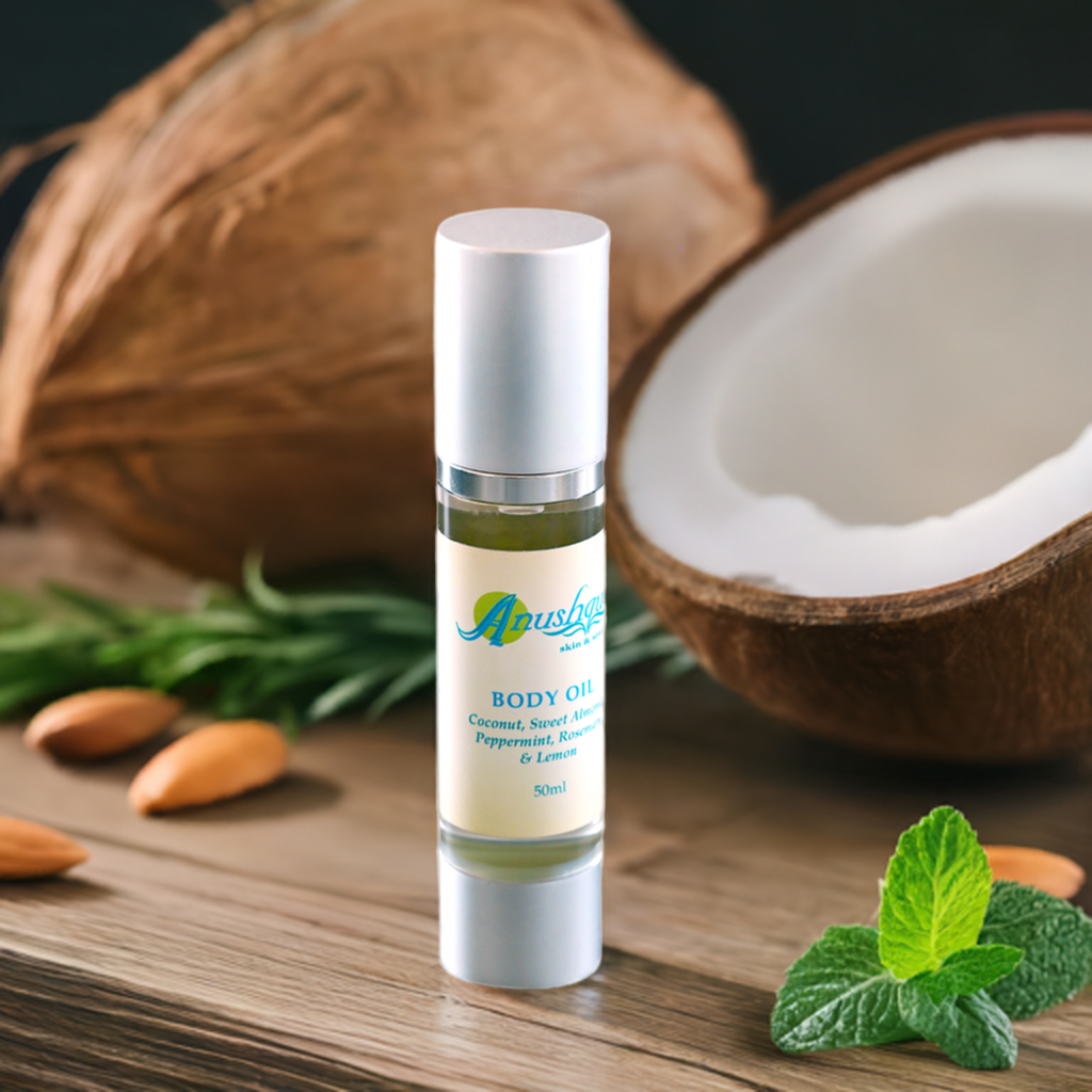Body Oil; For a brighter complexion, fading of blemishes, softer skin and effective lymphatic drainage