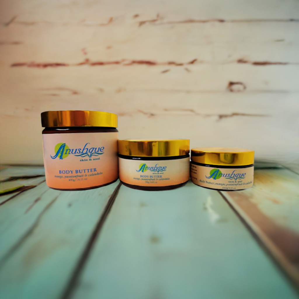Body Butter; Extremely nourishing body butter, a rich source of antioxidants, vitamins & minerals to help brighten skin, reduce age spots and prevent stretch marks