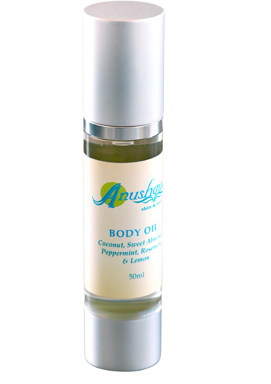 Body Oil; Coconut, Sweet Almond, Peppermint, Rosemary & Lemon