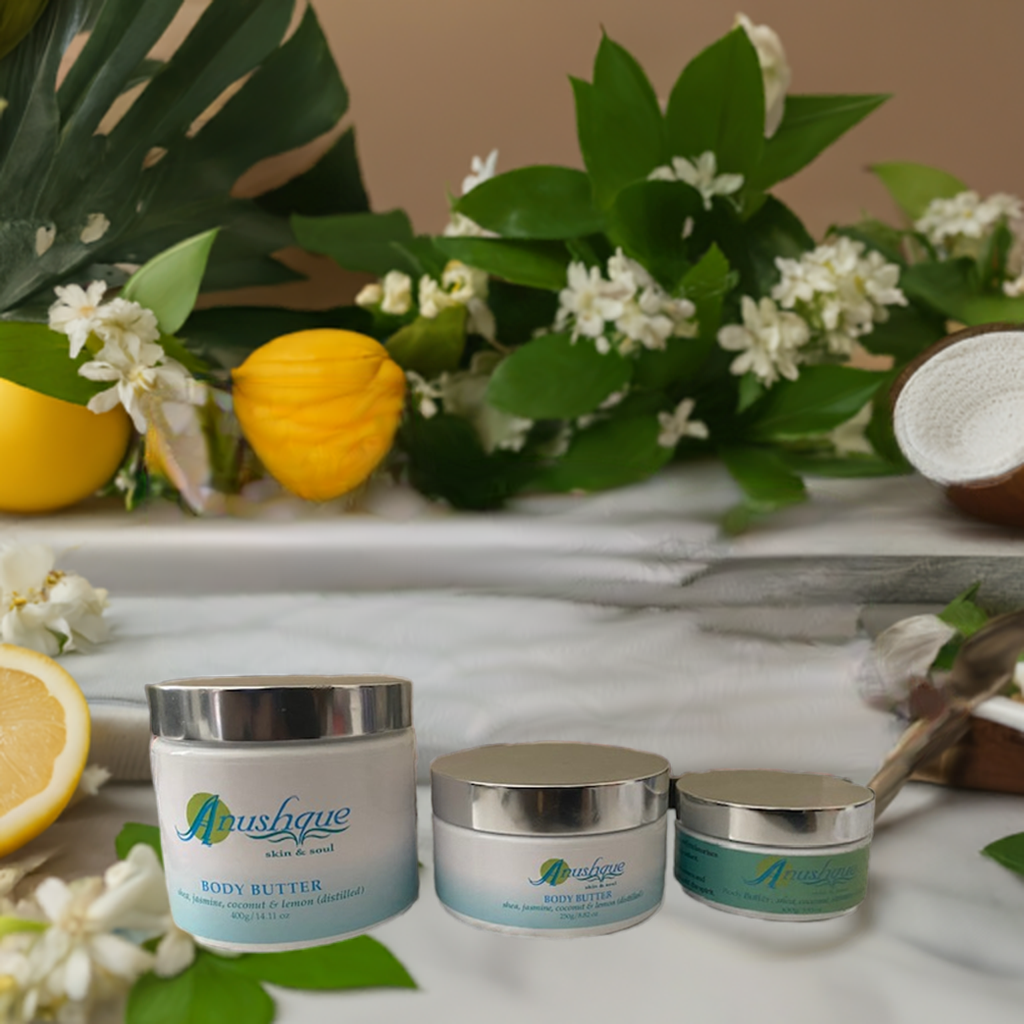 Body Butter; Shea & Coconut Body Butter with Exotic Jasmine and Nourishing Oils - now infused with distilled lemon