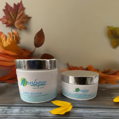 Body Butter; Moisturising and skin-brightening benefits & helps promote collagen production, heal, reduce scars, and soothe minor burns and sunburn